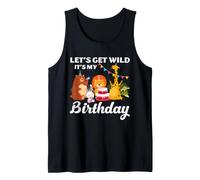 Let's Get Wild It's My Birthday Festa di Compleanno a Tema Animal Zoo Canotta