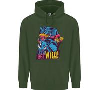 Lets Get Wild Rhino Gorilla Elefante Ippopotamo Bambini Felpa con Cappuccio