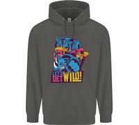 Lets Get Wild Rhino Gorilla Elefante Ippopotamo Bambini Felpa con Cappuccio
