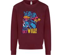 Lets Get Wild Rhino Gorilla Elefante Ippopotamo Bambini Felpa Maglione