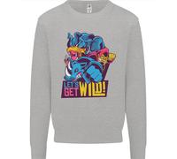 Lets Get Wild Rhino Gorilla Elefante Ippopotamo Bambini Felpa Maglione