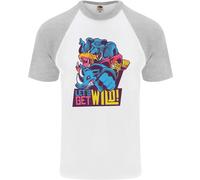Lets Get Wild Rhino Gorilla Elefante Ippopotamo DA UOMO S/S Baseball T-Shirt