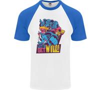 Lets Get Wild Rhino Gorilla Elefante Ippopotamo DA UOMO S/S Baseball T-Shirt