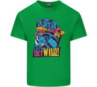 Lets Get Wild Rhino Gorilla Elefante Ippopotamo T-Shirt Ragazzi Ragazze
