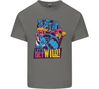 Lets Get Wild Rhino Gorilla Elefante Ippopotamo T-Shirt Ragazzi Ragazze