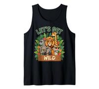 Let's Get Wild Safari Animali Jungle Adventure Graphic Canotta