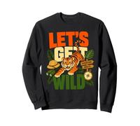 Let's Get Wild Tiger Compleanno Safari Jungle Adventure Felpa
