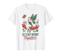 Let's Get Wurst Together Divertente Salsiccia Fata Oktoberfest Maglietta
