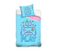 Let's Giocare Gamer Set Copripiumino Singolo 100% Cotone Lenzuola Reversibili Ue