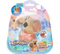 Animagic - Let's Glo Capybara - Animale elettronico e Illuminato - Marrone - per Bambini dai 4 Anni - Gioco sensoriale ed Esperienza tattile - Galleggia e Si Illumina nell'Acqua - Corpo Squishy