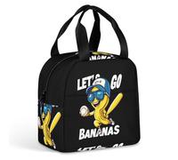 Let's Go Bananas Baseball-1 - Borsa termica per il pranzo, a tenuta stagna, per lavoro, viaggi all'aperto