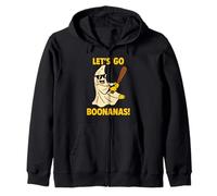 Let's Go Bananas Halloween Costume Banana Baseball Bambini Ragazzi Felpa con Cappuccio