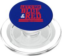 Let's Go Blue & Red Team Colori preferiti Vintage Game Day PopSockets PopGrip per MagSafe