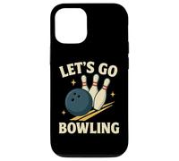 Let's Go Bowling, divertente design sportivo retrò Custodia per iPhone 12/12 Pro