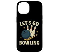 Let's Go Bowling, divertente design sportivo retrò Custodia per iPhone 14