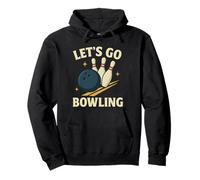 Let's Go Bowling, Divertente Design Sportivo retrò Felpa con Cappuccio