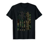 Let's Go Brandon Stati Uniti Distressed Camo w bandiera degli Stati Uniti Maglietta