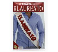 LET'S GO BY G.O. SRL LSG - FASCIA LAUREA / GRADUATE / PRUFUNG. Gadget scherzoso, idea regalo per Laurea, Party. (LAUREATO)