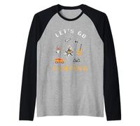 Let's Go Camping Hiking Camper Adventure Nature Lover Maglia con Maniche Raglan