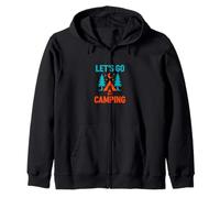 Let's Go Camping Outdoor Adventure Design Felpa con Cappuccio