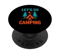 Let's Go Camping Outdoor Adventure Design PopSockets PopGrip Adesivo