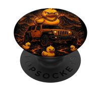 Let's Go Ducking Duck SUV Rubber Duck Volcano Adventure PopSockets PopGrip Adesivo