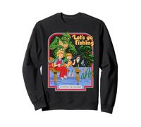 Let's Go Fishing Swamp Retro Vintage Funny Adult Humor Felpa