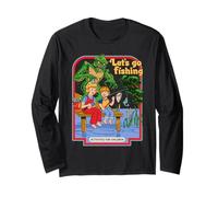 Let's Go Fishing Swamp Retro Vintage Funny Adult Humor Maglia a Manica