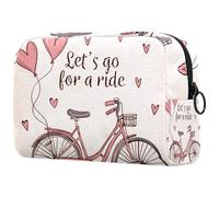 Let's Go for a Ride - Trousse per cosmetici da donna, per articoli da toeletta da viaggio, grande, pratica borsa organizer con cerniera, Multi, 18.5x7.5x13cm/7.3x3x5.1in, Beauty case