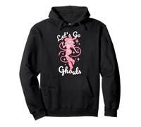 Let's Go Ghouls Halloween Cowgirl Western Pastel Goth Rosa Felpa con Cappuccio