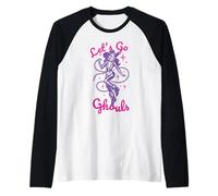 Let's Go Ghouls Halloween Cowgirl Western Pastel Goth Viola Maglia con Maniche Raglan