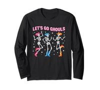 Let's Go Ghouls Scheletri Carini Raccapriccianti Halloween Party Squad Maglia a Manica