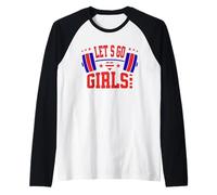 Lets Go Girls USA Design for Active Women And Fitness Fans Maglia con Maniche Raglan