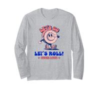 Let's Go Let's Roll Sushi Love (Grafica Divertente) Maglia a Manica
