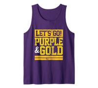 Let's Go Purple & Gold Team Colori Preferiti Vintage Game Day Canotta