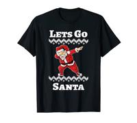 Let's Go Santa Dabbing Santa Divertente Natale Maglietta