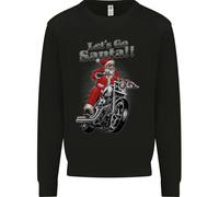 Lets Go Santa Motorbike Motorcycle Biker Uomo Sweatshirt Jumper
