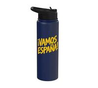 Let's Go Spain! in Spagnolo Lettering Giallo Stainless Steel Insulated Water Bottle