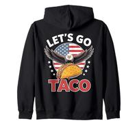 Let's Go Taco US Flag Eagle For Men and Women Felpa con Cappuccio