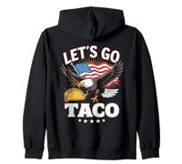 Let's Go Taco US Flag Eagle For Men and Women Felpa con Cappuccio