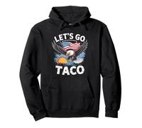 Let's Go Taco US Flag Eagle For Men and Women Felpa con Cappuccio