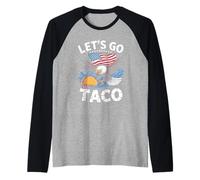 Let's Go Taco US Flag Eagle For Men and Women Maglia con Maniche Raglan