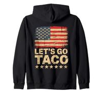 Let's Go Taco US Flag For Men and Women Felpa con Cappuccio