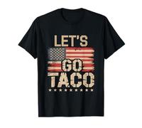 Let's Go Taco US Flag For Men and Women Maglietta