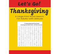 Let's Go! Thanksgiving Word Search: A Large Print Word Search for Adults-with attitude