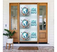 Let's go Travel Around the World - Coperture decorative per porte per interni ed esterni, primavera/estate/autunno/inverno, decorazioni natalizie di Halloween