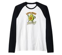 Let's Guac And Roll - Divertente Gioco di Parole con Avocado Maglia con Maniche Raglan