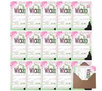 Let's Have A Wick-ed Good Time, biglietti di invito di compleanno e buste, 15 inviti per eventi di carnevale con cappello da strega, visualizzazione di inviti per feste