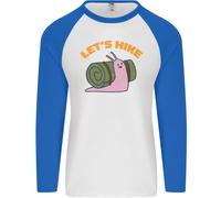 Let's Hike Divertente Slug Trekking Passeggio Uomo L/S Baseball T-Shirt