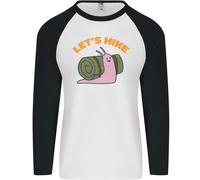 Let's Hike Divertente Slug Trekking Passeggio Uomo L/S Baseball T-Shirt